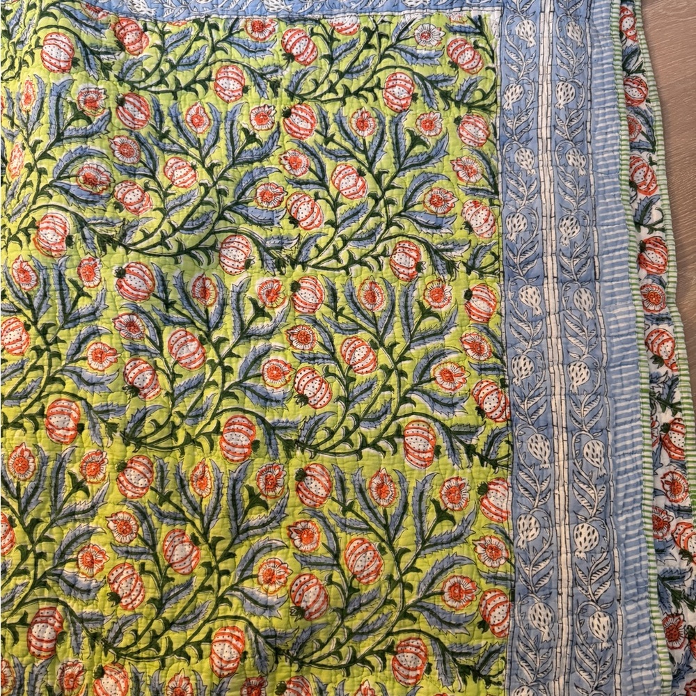 Indian handmade block print cotton quilt (new) - Picture 3 of 4